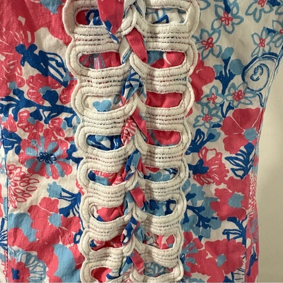 Lilly Pulitzer Shell Yeah Florida Shift Dress Sz 2 Pockets Preppy Nautical Beach - Picture 5 of 16